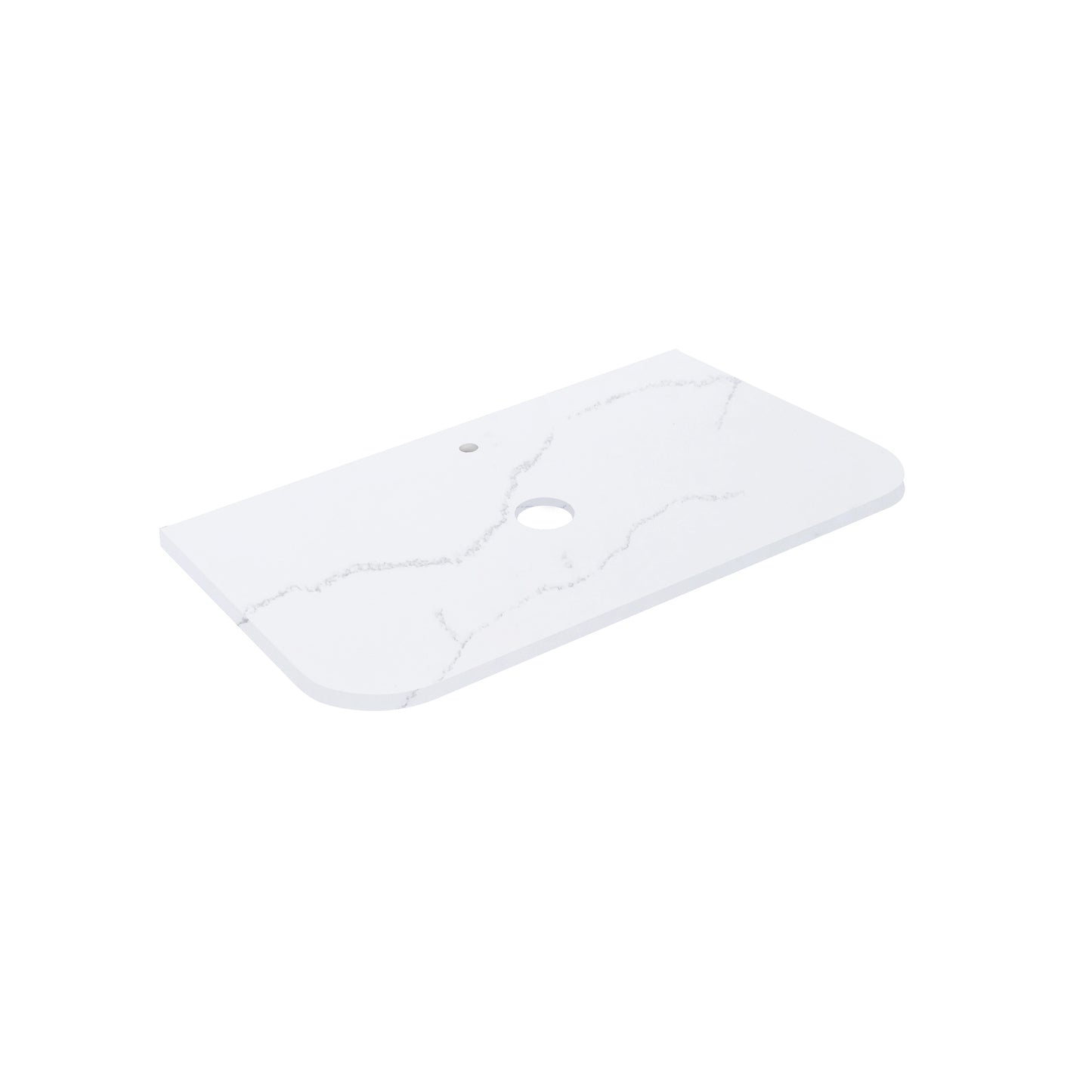 Calacatta Arctic White Solid Surface Stone Top - Curve LK-SCA