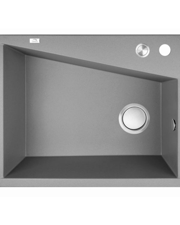 480x600x227mm Grey Granite Double Bowl Kitchen Sink