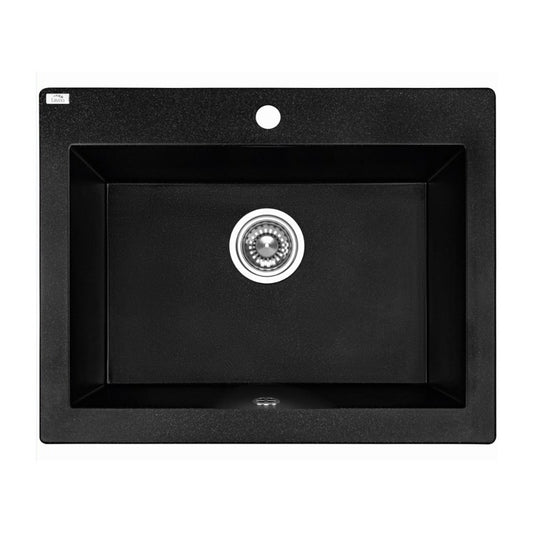 490x580x220mm Black Granite Single Bowl Kitchen Sink