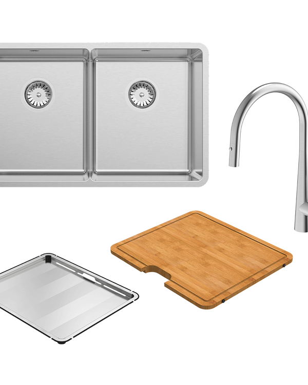 LUCIA DBL BOWL SINK + DTA16 + LARGE BOARD