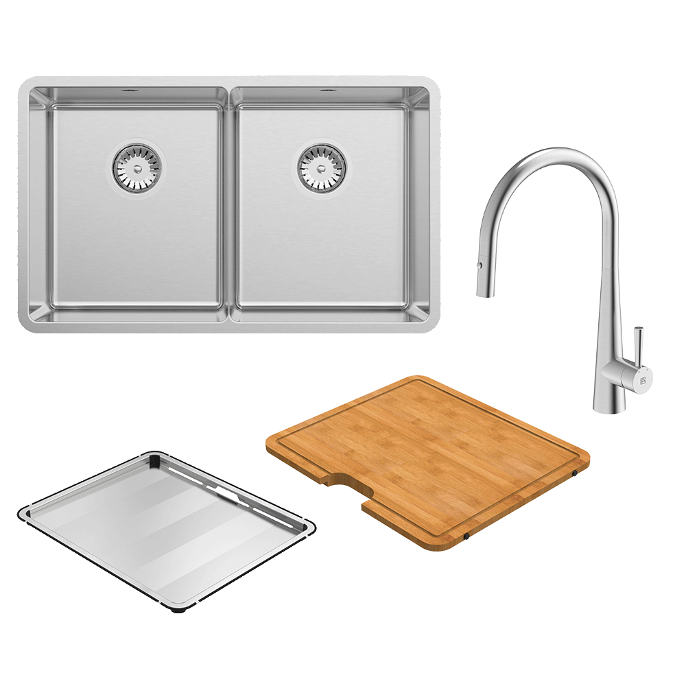 LUCIA DBL BOWL SINK + DTA16 + LARGE BOARD