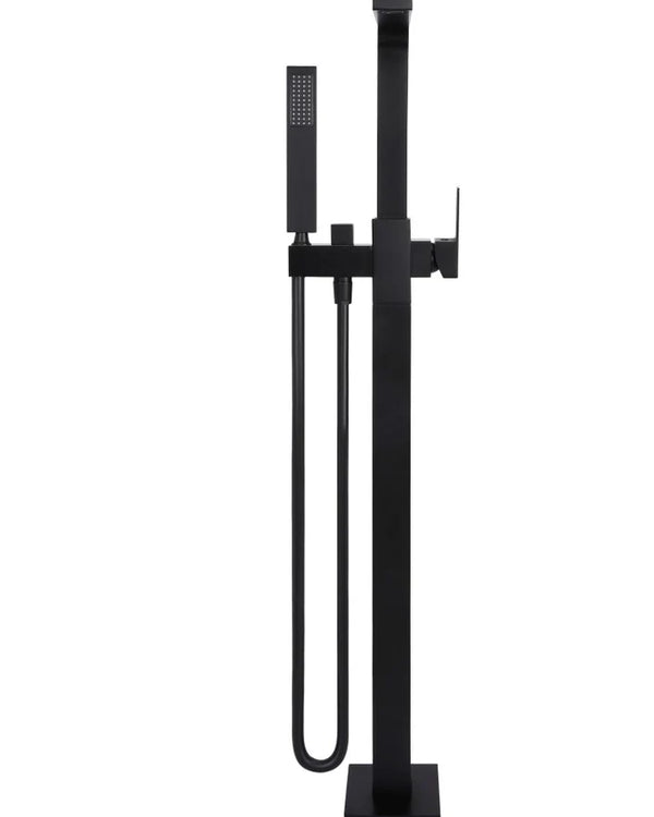 Square Freestanding Bath Spout and Hand Shower