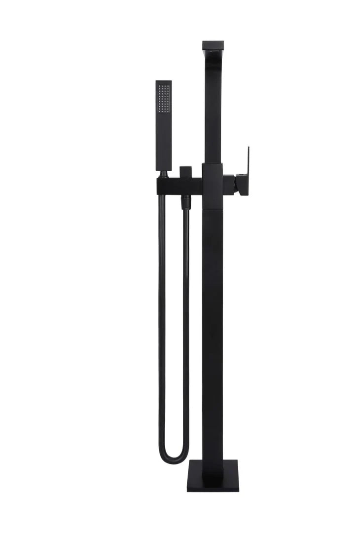 Square Freestanding Bath Spout and Hand Shower