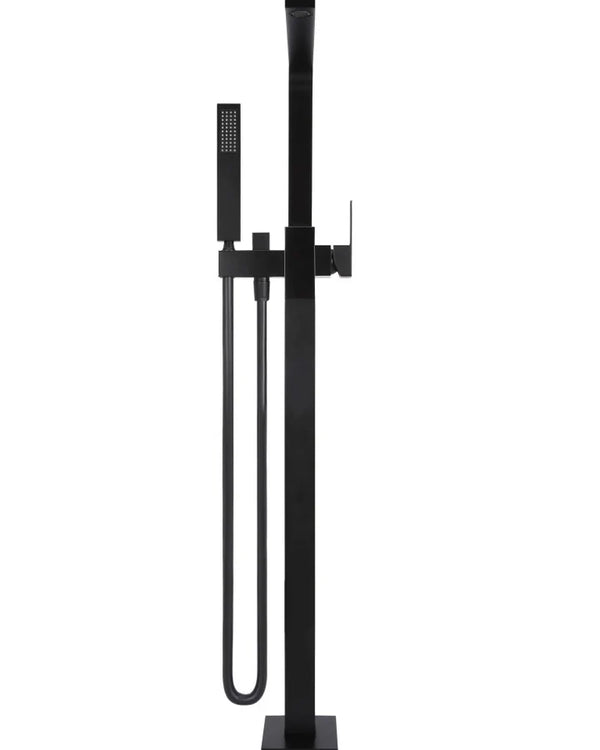 Square Freestanding Bath Spout and Hand Shower
