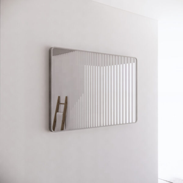 450 x 900 x 45mm Brushed Nickel Frame without LED