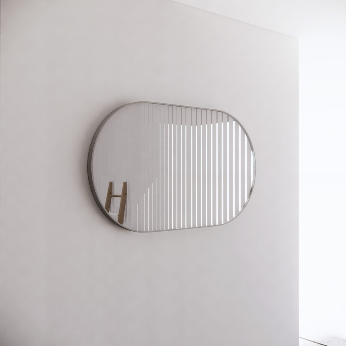 1200 x 700 x 45mm Brushed Nickel Frame without LED