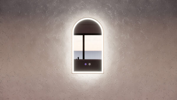 450 x 800 x 45mm Gold Frame LED Mirror