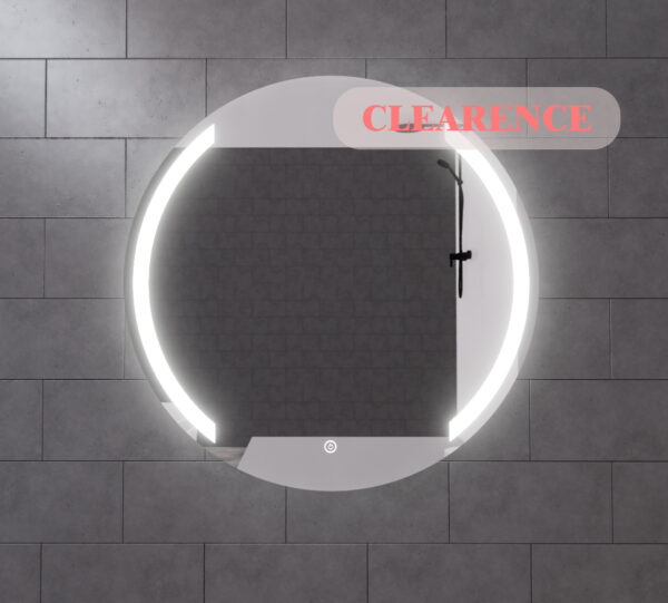 800 x 800 x 45mm Brushed Nickel Frame LED Mirror
