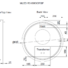 600 x 600 x 45mm Brushed Nickel Frame LED Mirror