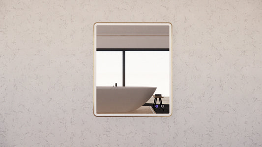 1200 x 800 x 45mm Gold Frame LED Mirror
