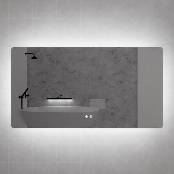 900 x 750 x 45mm Frameless LED