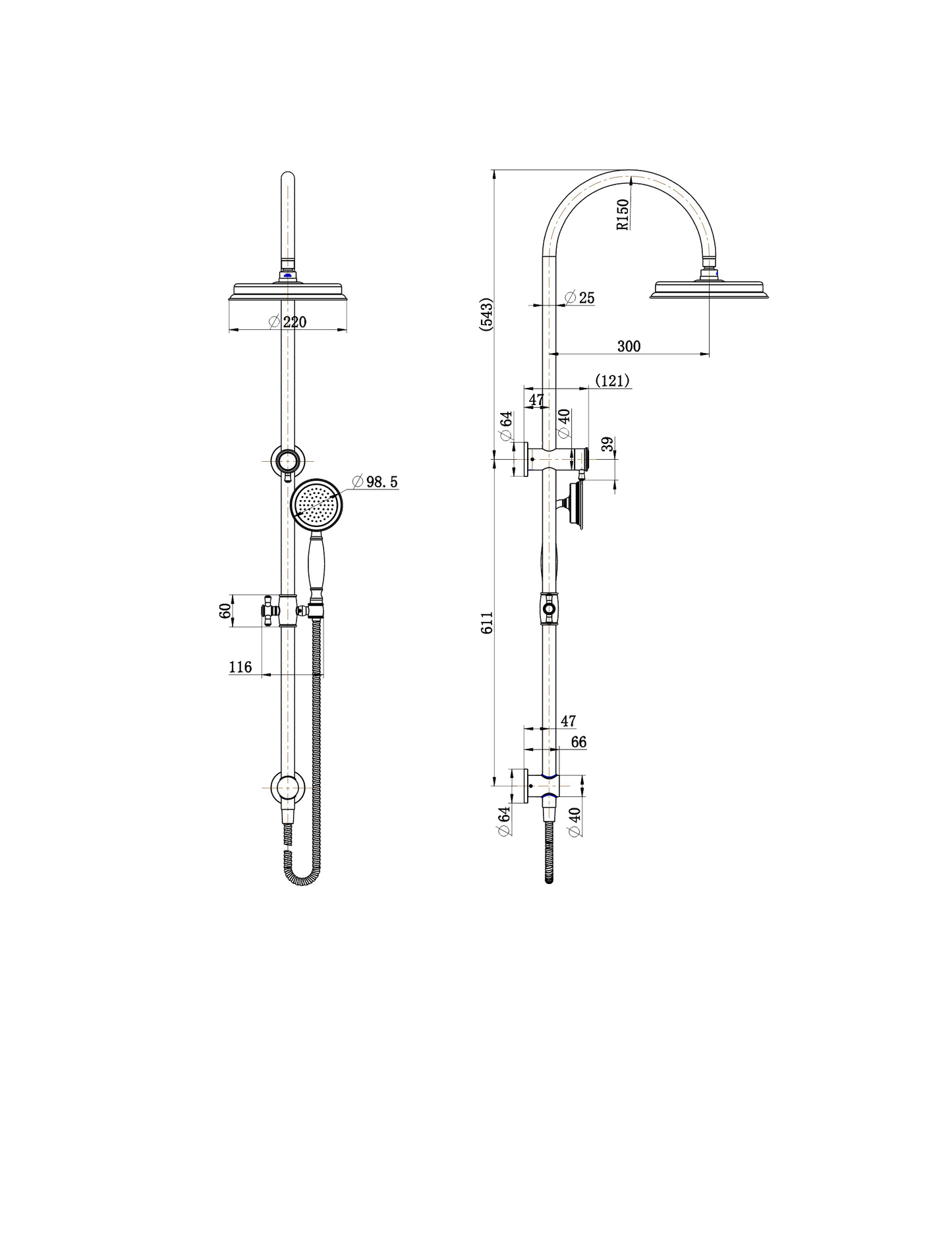 Montpellier Shower Column Set