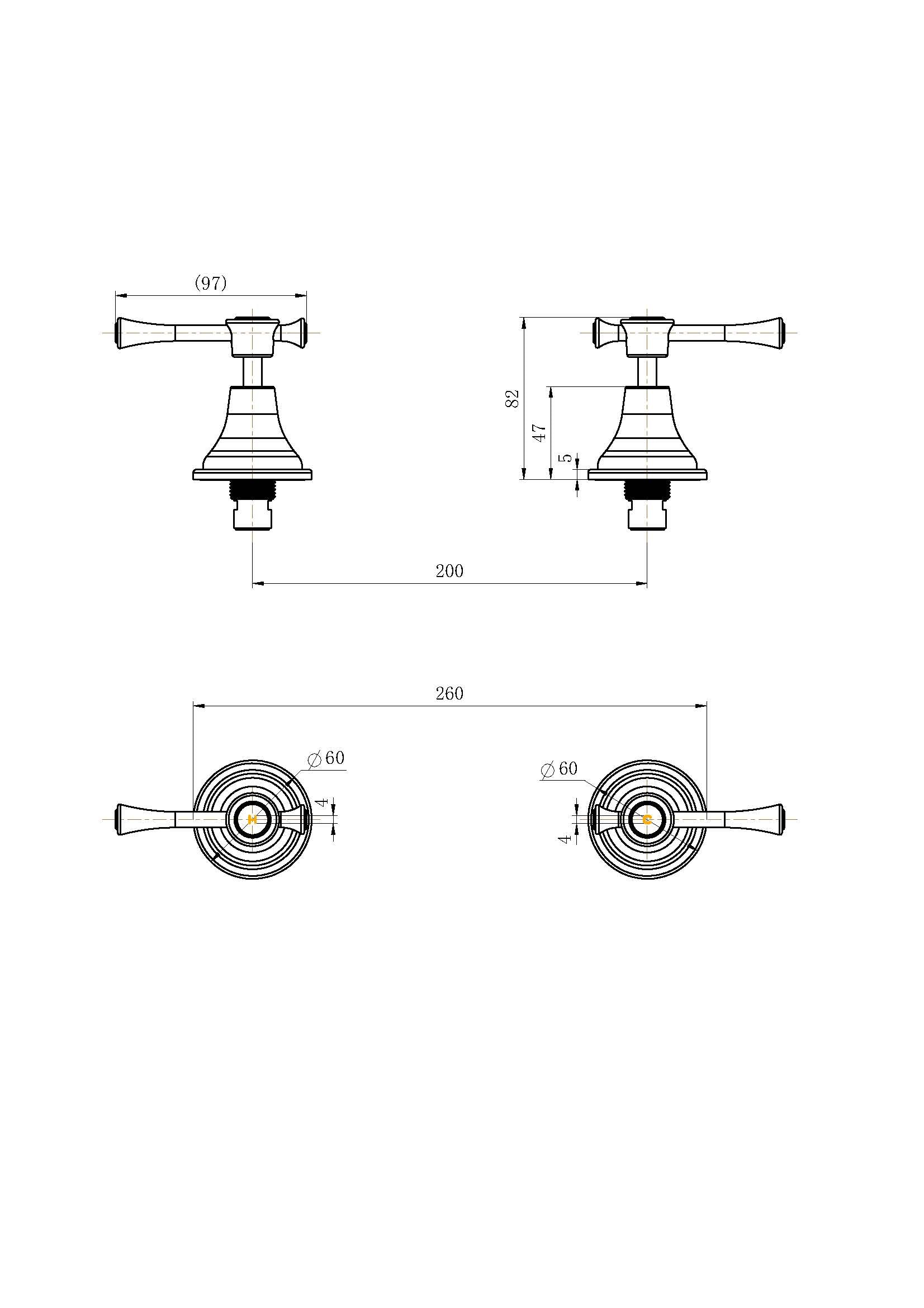 Montpellier Wall Tops - Brushed Nickel