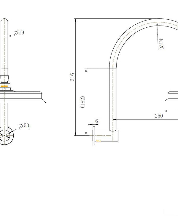 Montpellier Shower Arm With Shower Head