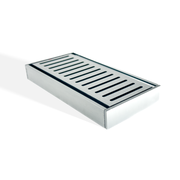 100x100x26mm Brushed Silver Ezy Flow Floor Grate