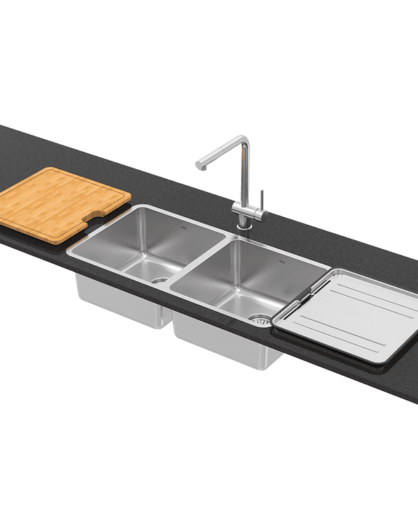 LAGO DBL BOWL + ACC + KTA030-BR
