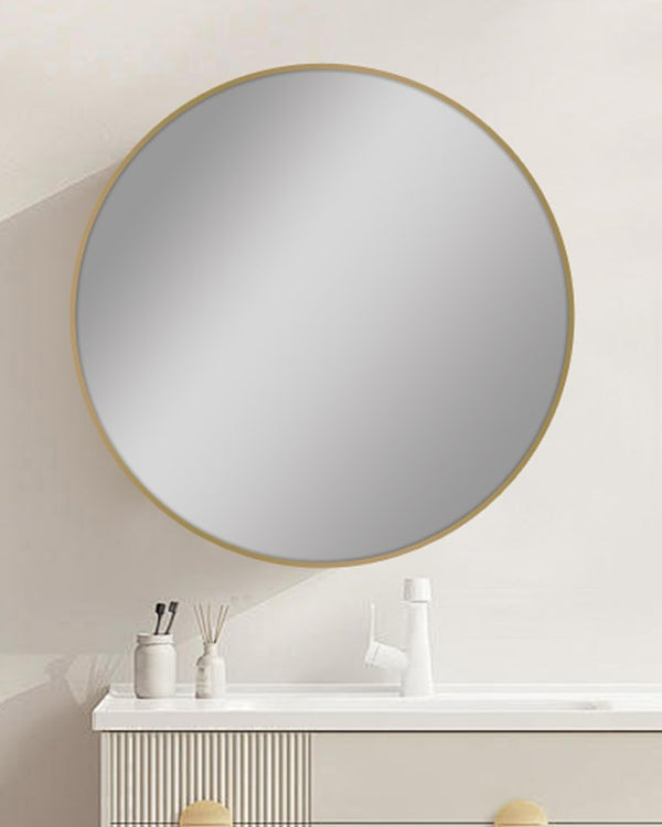 800mm Carysil Round Gold Framed Mirror