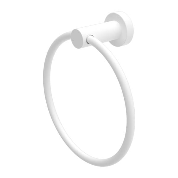 MECCA HAND TOWEL RING MATTE WHITE