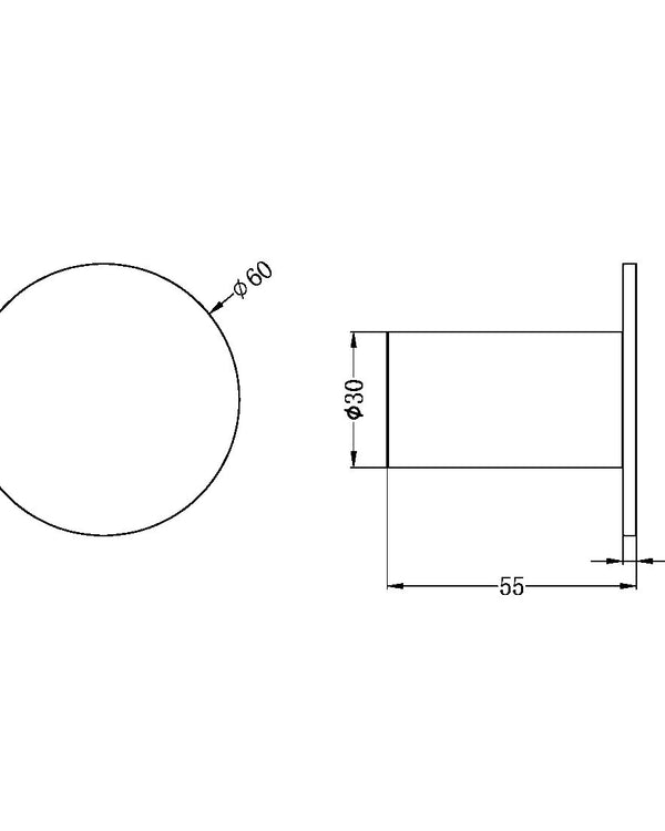 MECCA ROBE HOOK II MATTE BLACK