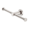 MECCA DOUBLE TOILET ROLL HOLDER BRUSHED NICKEL