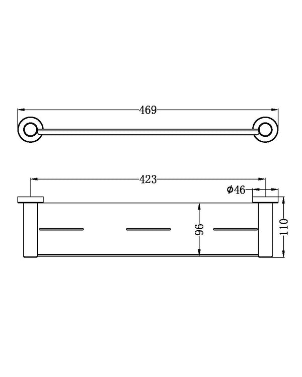 MECCA METAL SHOWER SHELF MATTE WHITE