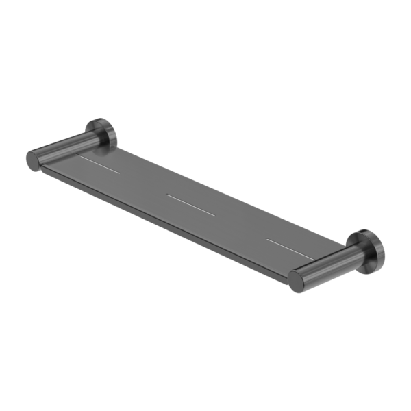 MECCA METAL SHOWER SHELF GUN METAL