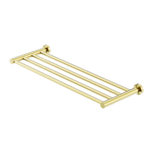 MECCA TOWEL RACK BRUSHED GOLD