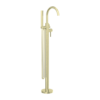 MECCA ROUND FREESTANDING MIXER WITH HAND SHOWER BRUSHED GOLD
