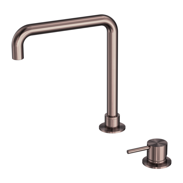 MECCA HOB BASIN MIXER SQUARE SWIVEL SPOUT BRUSHED BRONZE