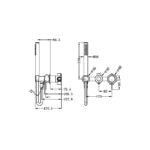 MECCA SHOWER MIXER DIVERTOR SYSTEM SEPARATE BACK PLATE GUN METAL