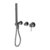 MECCA SHOWER MIXER DIVERTOR SYSTEM SEPARATE BACK PLATE GUN METAL