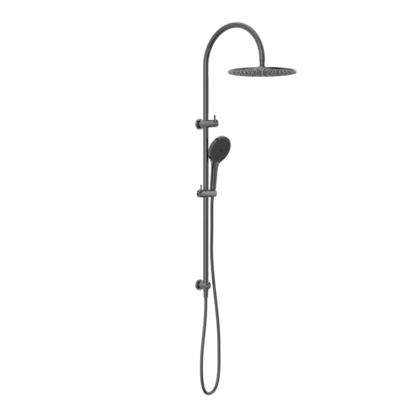 MECCA TWIN SHOWER WITH AIR SHOWER II GUN METAL