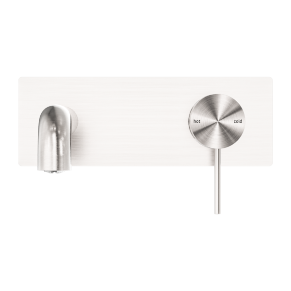 MECCA WALL BASIN/BATH MIXER 230MM BRUSHED NICKEL