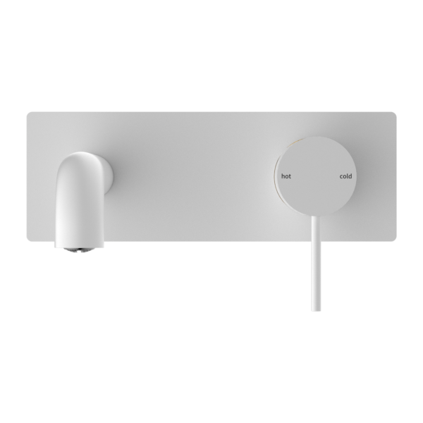 MECCA WALL BASIN/BATH MIXER 260MM MATTE WHITE
