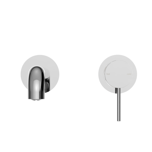 MECCA WALL BASIN/BATH MIXER SEPARETE BACK PLATE 230MM CHROME