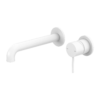 MECCA WALL BASIN/BATH MIXER SEPARETE BACK PLATE 185MM MATTE WHITE