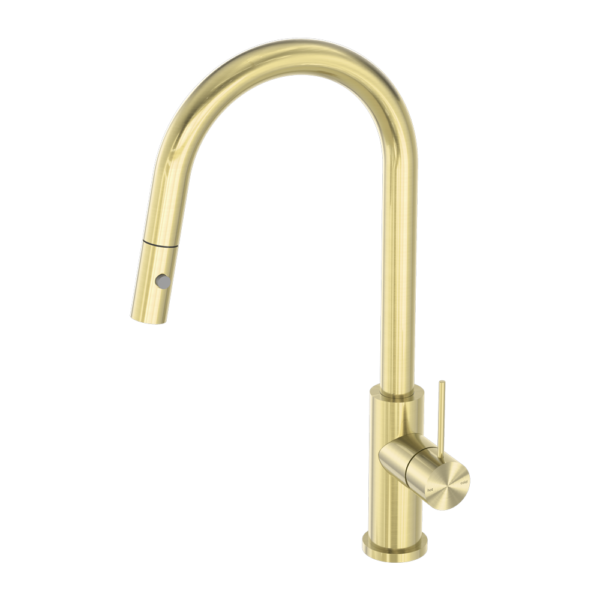 MECCA PULL OUT SINK MIXER WITH VEGIE SPRAY FUNCTION BRUSHED GOLD