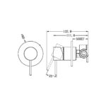 MECCA SHOWER MIXER 80MM PLATE GUN METAL
