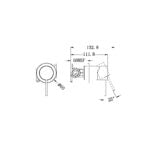 MECCA SHOWER MIXER 60MM PLATE CHROME