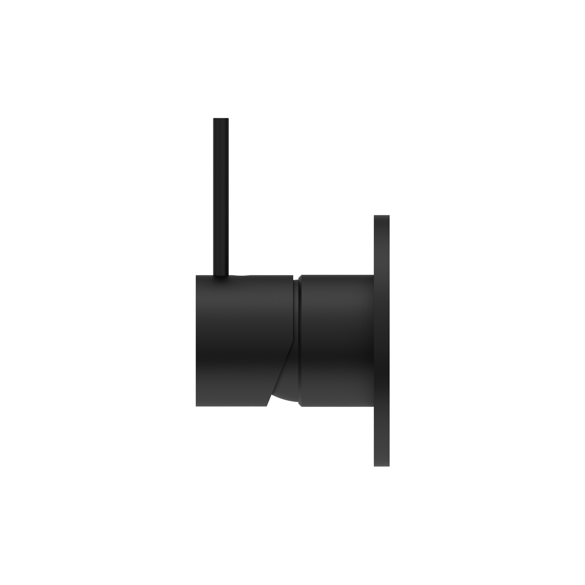 MECCA SHOWER MIXER HANDLE UP 80MM PLATE MATTE BLACK