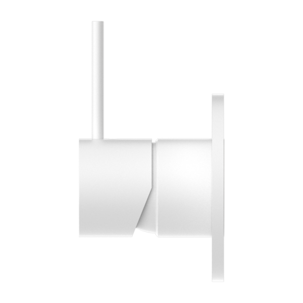 MECCA SHOWER MIXER HANDLE UP 80MM PLATE MATTE WHITE