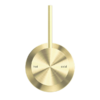 MECCA SHOWER MIXER 60MM HANDLE UP PLATE BRUSHED GOLD