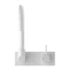MECCA WALL BASIN/BATH MIXER SWIVEL SPOUT HANDLE UP MATTE WHITE