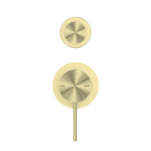 MECCA SHOWER MIXER WITH DIVERTOR SEPARATE BACK PLATE BRUSHED GOLD