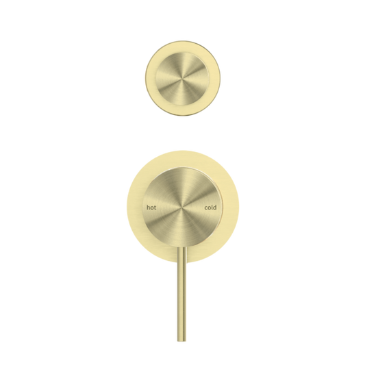 MECCA SHOWER MIXER WITH DIVERTOR SEPARATE BACK PLATE BRUSHED GOLD