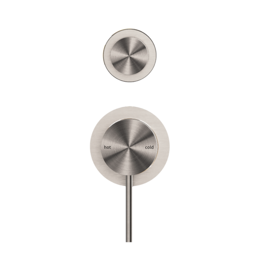 MECCA SHOWER MIXER WITH DIVERTOR SEPARATE BACK PLATE BRUSHED NICKEL