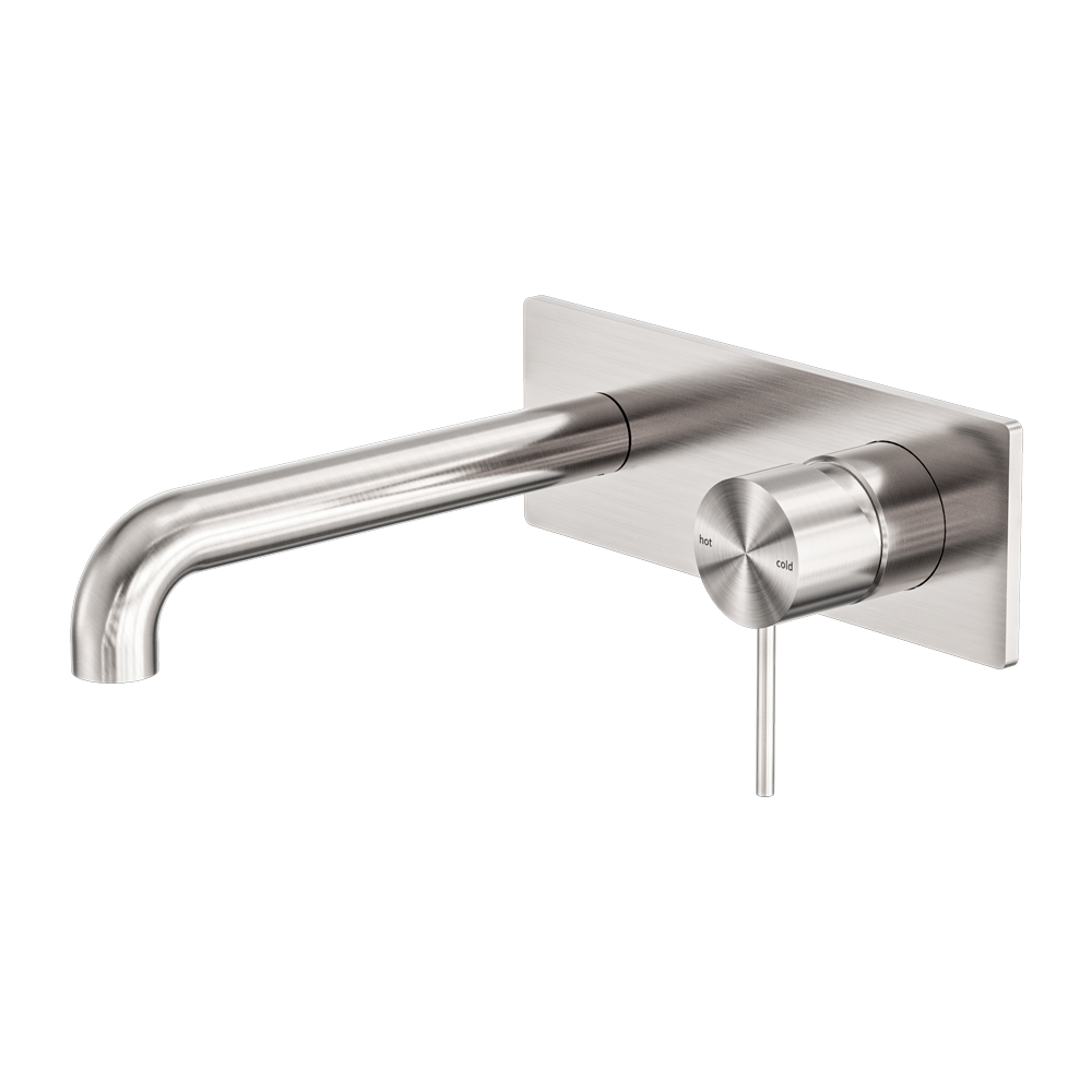 MECCA WALL BASIN/BATH MIXER 120MM BRUSHED NICKEL
