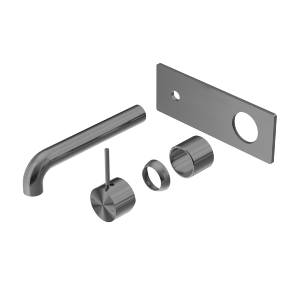 MECCA WALL BASIN/BATH MIXER HANDLE UP 230MM TRIM KITS ONLY GUN METAL