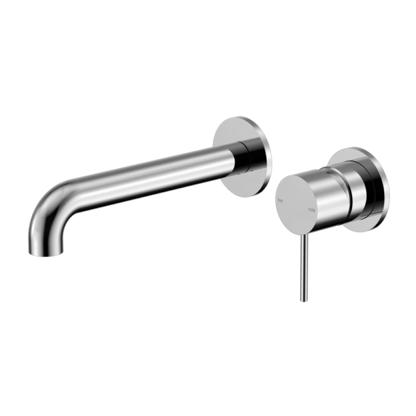 MECCA WALL BASIN/BATH MIXER SEPARETE BACK PLATE 230MM CHROME
