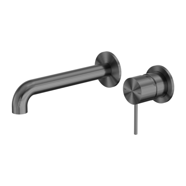 MECCA WALL BASIN/BATH MIXER SEPARETE BACK PLATE 230MM GUN METAL